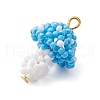 Seed Beads Beaded Charms PALLOY-MZ00339-03-3
