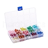 450Pcs 15 Colors Spray Painted Crackle Glass Beads CCG-YW0001-04-4
