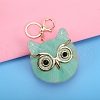 Owl Furry Pom-Pom Keychain for Women PW-WG49E57-17-1