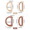Wooden D Shape Purse Handle AJEW-PH0001-25-2