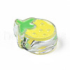 Transparent Acrylic Enamel Beads OACR-N130-024-02-3