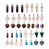 Natural & Synthetic Mixed Gemstone Pendants G-TA0001-21-2