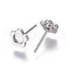 304 Stainless Steel Ear Stud Components STAS-F222-046-2