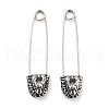 316 Surgical Stainless Steel Safety Pin Hoop Earrings for Women EJEW-Z050-32B-AS-1