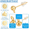 Unicraftale 80Pcs Brass Stud Earring Findings KK-UN0002-75A-4