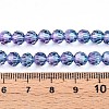 Baking Paint Transparent Glass Beads Strands X-DGLA-A035-T6mm-A07-5