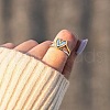 2Pcs Heart Alloy Finger Rings for Women FS-WG57BD0-01-2