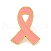 Breast Cancer Awareness Pink Ribbon Enamel Pin JEWB-C014-01G-2