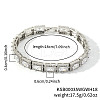 Elegant Brass Cubic Zirconia Rectangle Link Chain Bracelets for Women OJ6421-6-1