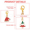 Christmas Theme Alloy Enamel Pendant Decorations HJEW-GO00040-5