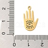 304 Stainless Steel Pendants STAS-S123-03G-08-3