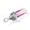 Faceted Bullet Glass Pointed Pendants GLAA-CJC0001-16D-2