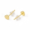 Brass Tiny Heart Stud Earrings for Women EJEW-P211-01G-2