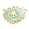 Rack Plating Brass Enamel Pendants KK-L224-047G-01-2
