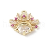 Brass Micro Pave Cubic Zirconia Pendants KK-M326-16G-1