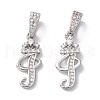 Eco-Friendly Brass Micro Pave Cubic Zirconia Pendants KK-K265-01P-I-1