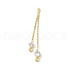 Brass Coreana Chains Tassel Pendants KK-P227-08G-1
