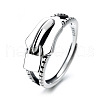 Zipper Lock 925 Sterling Silver Adjustable Finger Rings for Women FS-WG0937D-01-5
