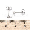304 Stainless Steel Stud Earring Findings STAS-V003-10P-02-3
