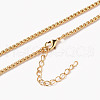 Rack Plating Brass Box Chain Necklaces NJEW-H206-03G-01-2