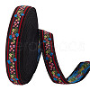 AHADERMAKER 11 Yards Polycotton(Polyester Cotton) Embroidery Flower Ribbon OCOR-GA0001-98A-1