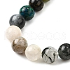 Natural Quartz Crystal & Rhodochrosite & Rose Quartz & Amethyst & Strawberry Quartz & Tourmalinated Quartz/Black Rutilated Quartz Beads Strands G-B143-A01-8mm-4