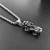 Punk Stainless Steel Pi Xiu Pendant Hip-hop Trendy Men Necklaces WA4144-1