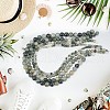 GOMAKERER 4 Strands 4 Styles Natural Green Rutilated Quartz Beads Strands G-GO0001-49-4