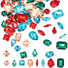 DICOSMETIC 64Pcs 32 Styles Octagon/Teardrop/Horse Eye Sew on Rhinestone RGLA-DC0001-02-1