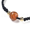 Gemstone Round Braided Bead Bracelet IG5594-14-3