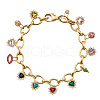 FIBLOOM 20Pcs 10 Colors Golden Alloy Pendants FIND-FI0001-25-5
