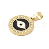 Ion Plating(IP) 304 Stainless Steel Enamel Rhinestone Pendants STAS-Q325-03E-G-2