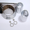 African Vintage Plastic & Resin Long Neck Collar & Wide Leather Bracelet & Stud Earring Sets FS-WGD976E-02-1
