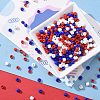 300G 6500pcs 3 Colors Independence Day Glass Seed Beads SEED-LS0001-01-5