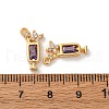 Brass Micro Pave Cubic Zirconia Pendants KK-K382-28G-01-3