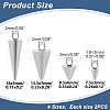 8Pcs 4 Styles 304 Stainless Steel Pendants STAS-LP0001-34-2