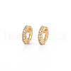 Brass Micro Pave Clear Cubic Zirconia Link Connectors KK-S356-448-NF-2