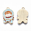 Light Gold Plated Alloy Pendants ENAM-T009-72A-RS-2
