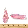 Electroplated Raw Rough Natural Quartz Crystal Big Pendants G-A229-02P-05-3