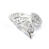 Rack Plating Brass Micro Pave Clear Cubic Zirconia Beads KK-U014-13P-3