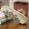 DIY Flower Pattern Cotton Pen Bags Embroidery Kit SENE-PW0003-070H-1