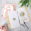 SUPERDANT 1 Set Wooden 2-Ring Loose Leaf Binder Postcard Phote Album Cover DIY-SD0001-02E-6
