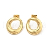Donut PVD Vacuum Plating 304 Stainless Steel Stud Earrings for Women EJEW-C120-07G-1