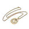 304 Stainless Steel Pendant Necklaces NJEW-H065-28G-2