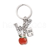 4Pcs Tibetan Style Alloy Keychains KEYC-JKC01250-3