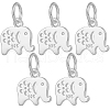 Beebeecraft 5Pcs 925 Sterling Silver Pendants STER-BBC0002-20-1