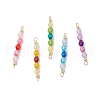 5Pcs 5 Colors Acrylic Bicone Beaded Connector Charms PALLOY-JF03477-1