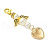 2Pcs Angel ABS Plastic Imitation Pearl Pendant Decorations HJEW-JM02859-6