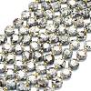 Natural Fluorescent Syenite Rock(Glow under UV Light) Beads Strands G-C116-A127-01-2