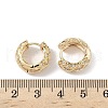 Brass Clear Cubic Zirconia Rhombus Hoop Earrings EJEW-D320-04G-5